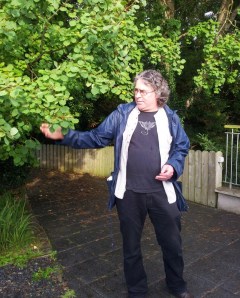 Andrew St Ledger of the ‘Woodland League’ pictured at the entrance to Ballybay Wetlands Centre as he spoke about the merits of the Aspen tree, while leading a walk around the grounds of the Centre.    