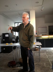 Ollan Herr running the water workshop