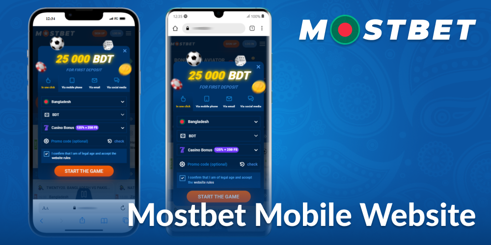 Mostbet Bangladesh browser version of the application