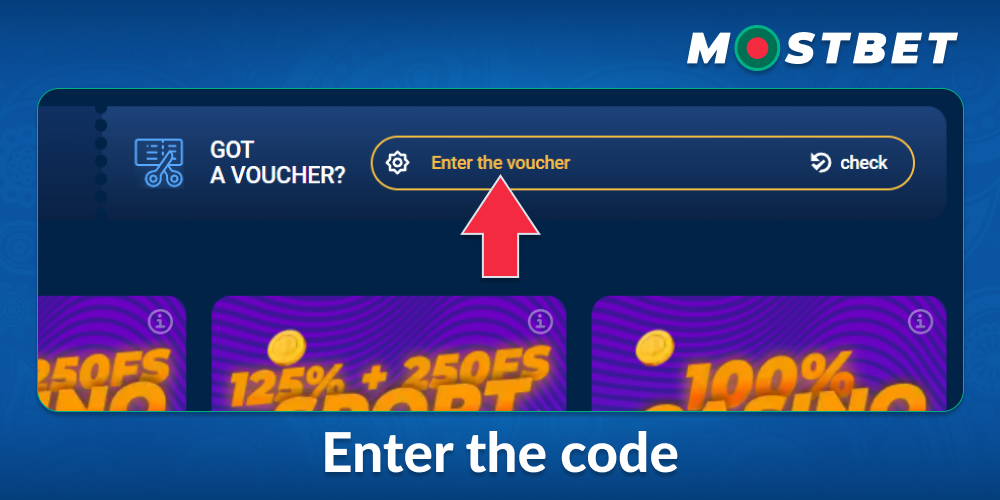 Enter a Promo Code at Mostbet Bangladesh